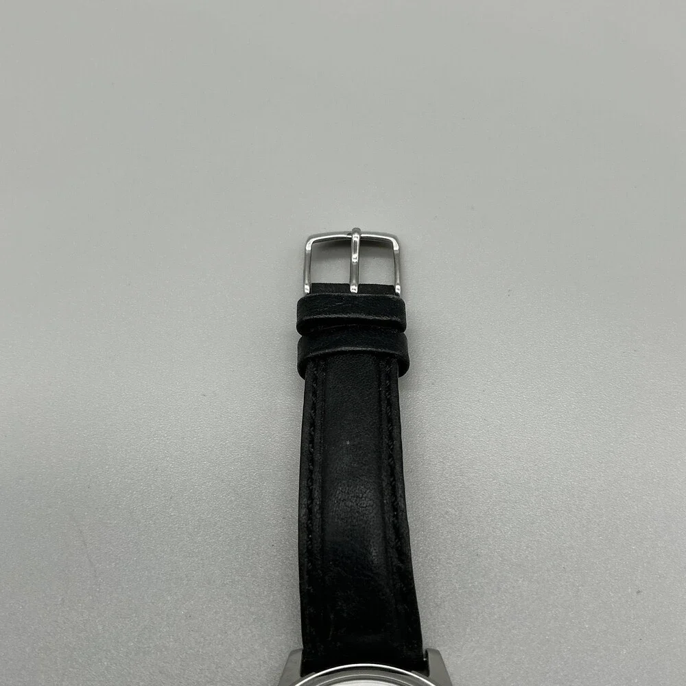 Timex Perpetual Calendar Mens Watch 37mm Silver Tone Leather Indiglo New Batt